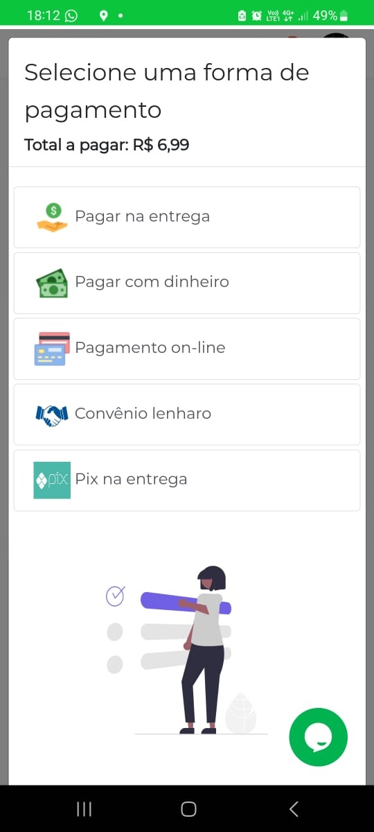 formas de pagamento no aplicativo sicompra