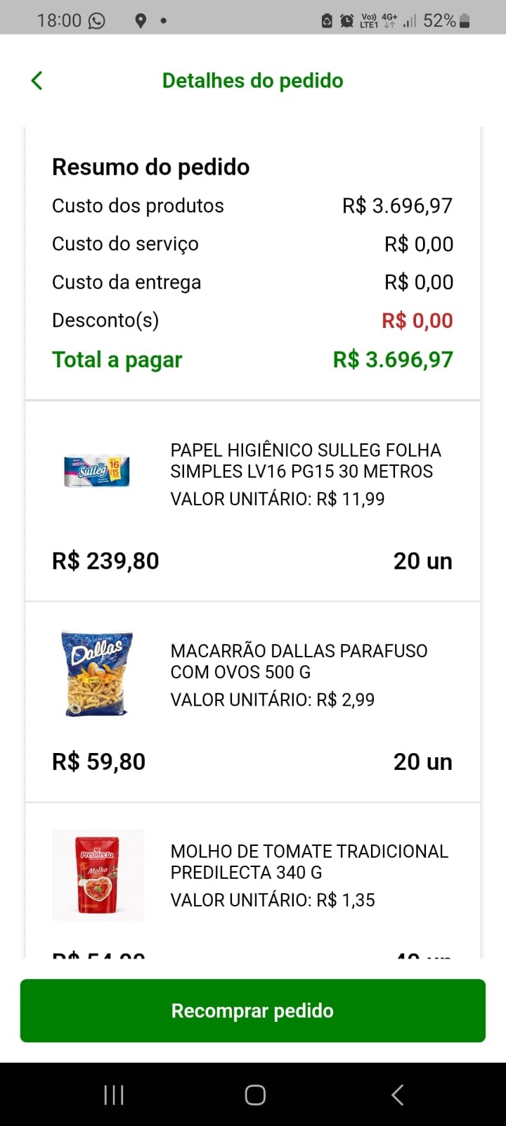 carrinho no abx store